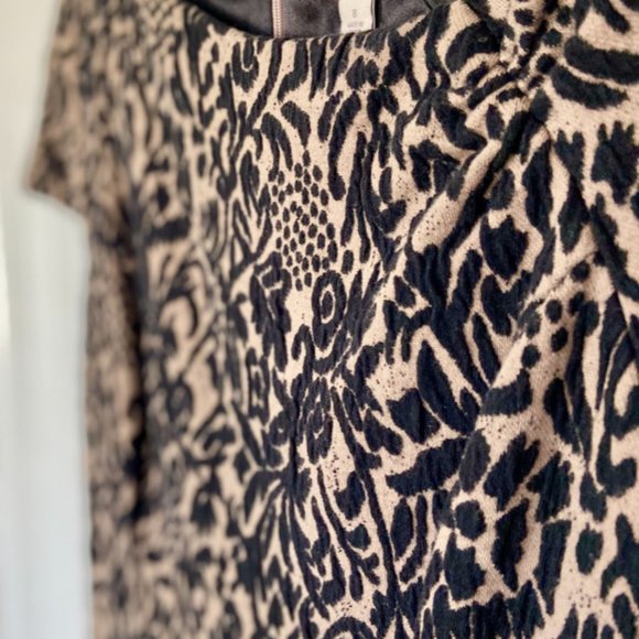 Eva Mendes by New York & Co. Black & Tan Fall/Winter Cocktail Dress [8] - Picture 3 of 8